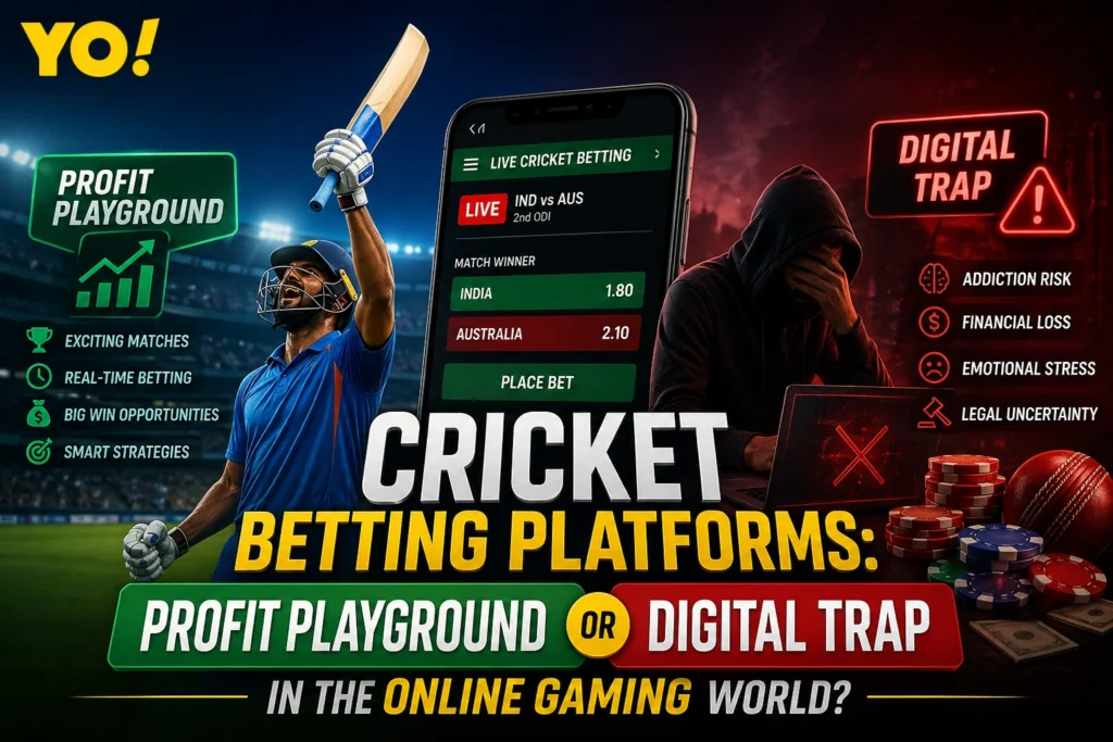 Cricket betting platform showing profit playground vs digital trap in the online gaming world